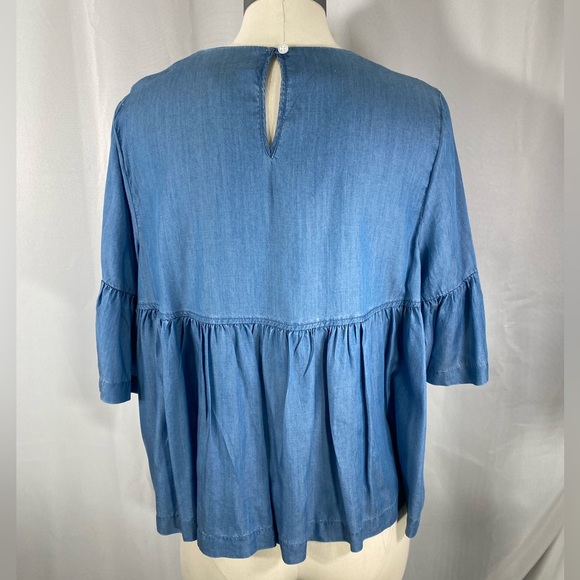 Crown & ivy boho top w embroidered embellishments Boho hippie resortwear large. - Picture 3 of 7